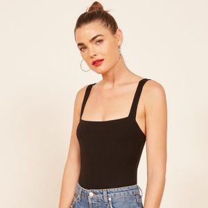 Reformation Gable Crop Top in Black